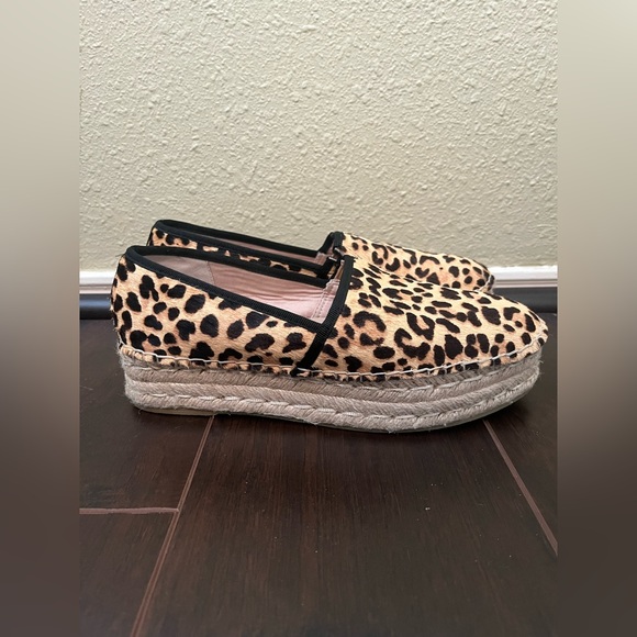 Steve Madden Shoes - Steve Madden Alexia Cheetah Print Leopard Real Calf Hair Espadrille Slip On Shoe